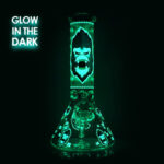 GLOW IN THE DARK - BLUE GORILLA TRIPLE THICK BONG 25cm - acquista online su Hemport