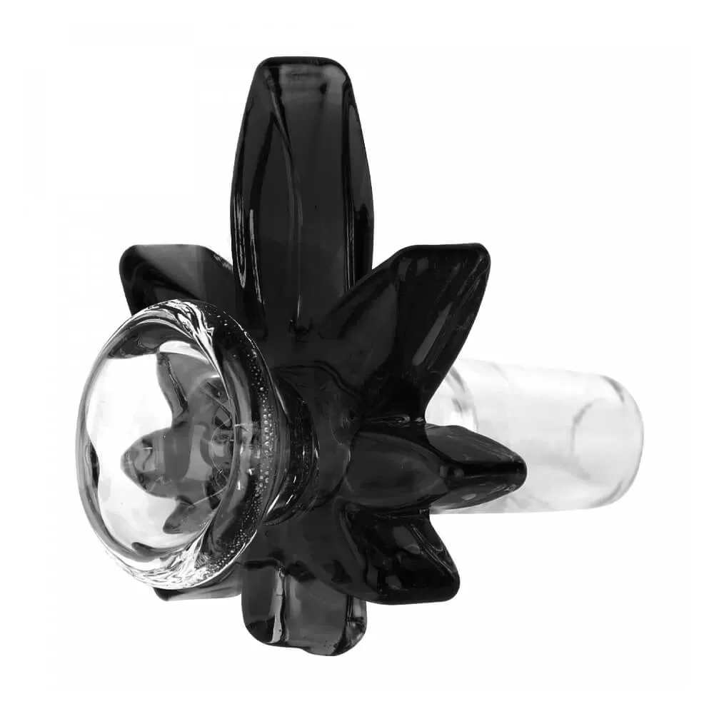 BRACIERE BLACK HEMP LEAF GLASS - acquista online su Hemport