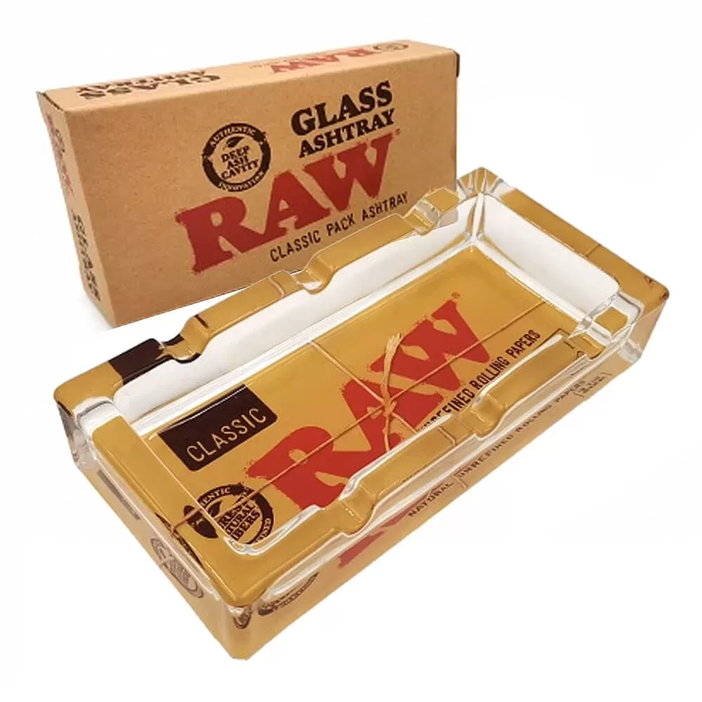 RAW POSACENERE RETTANGOLARE IN VETRO
