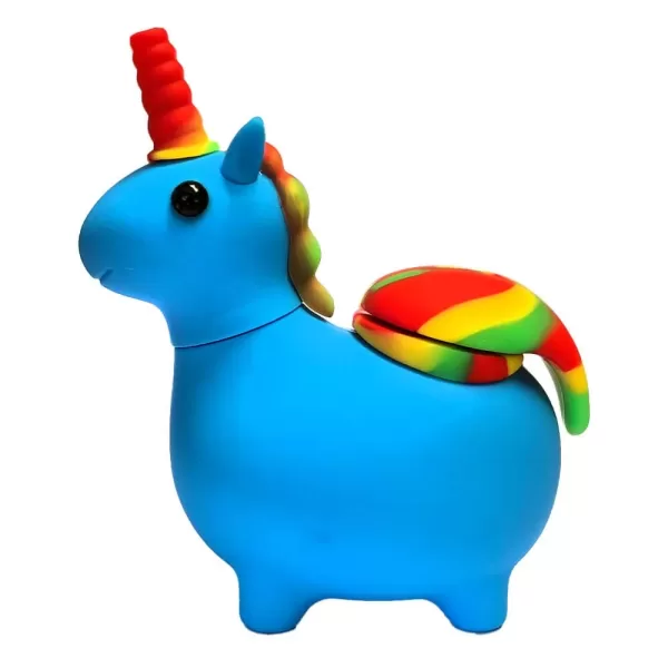 PIPA IN SILICONE - UNICORNO BLUE 12cm