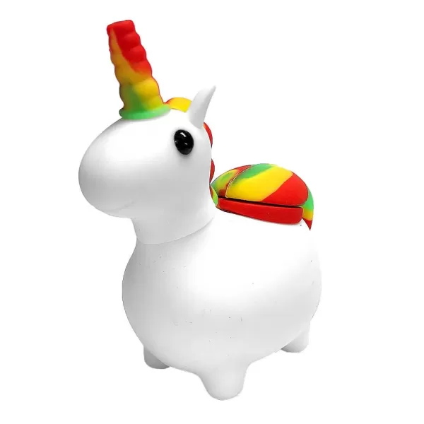 PIPA IN SILICONE - UNICORNO BIANCO 12cm
