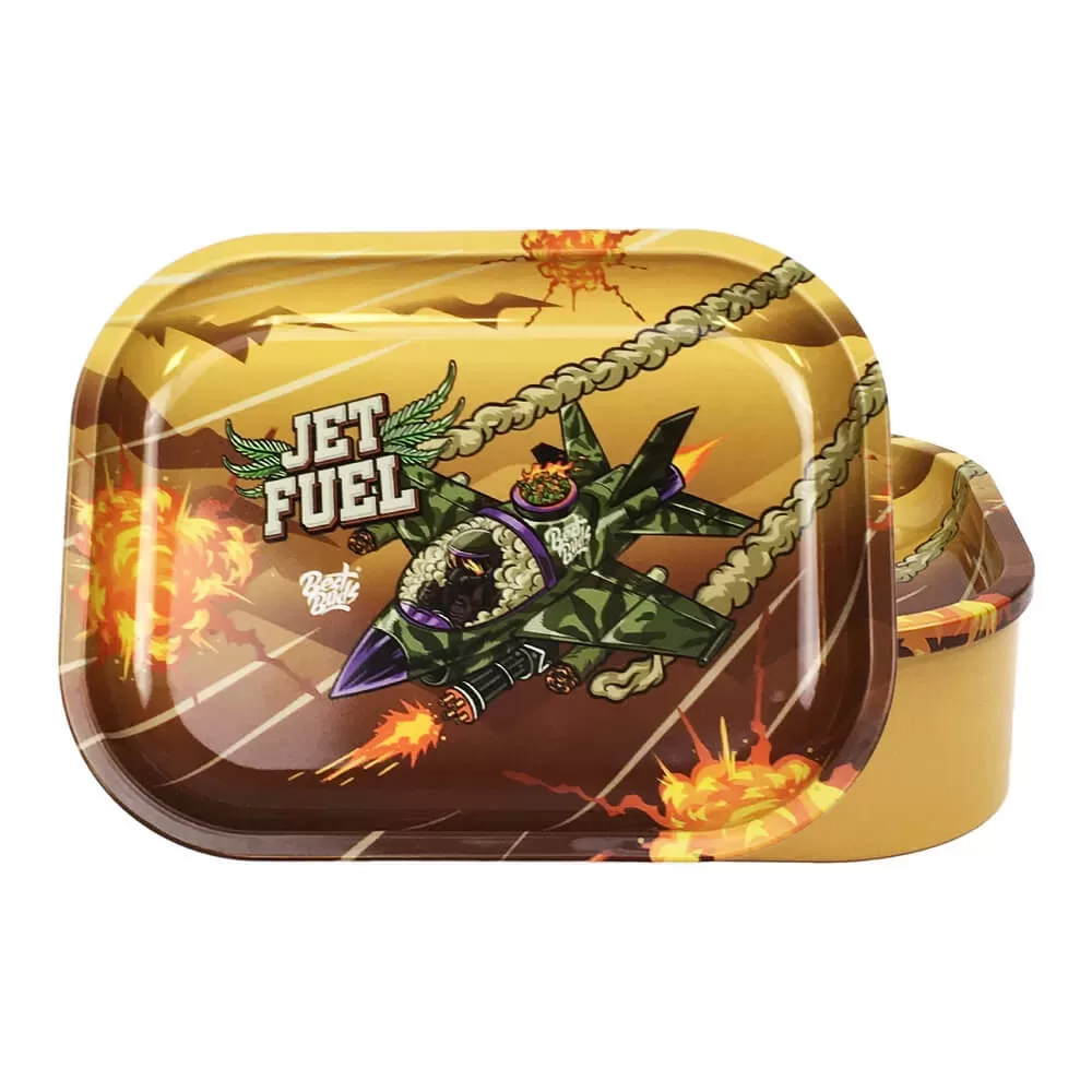 BEST BUDS - SCATOLA IN METALLO CON VASSOIO - JET FUEL - acquista online su Hemport