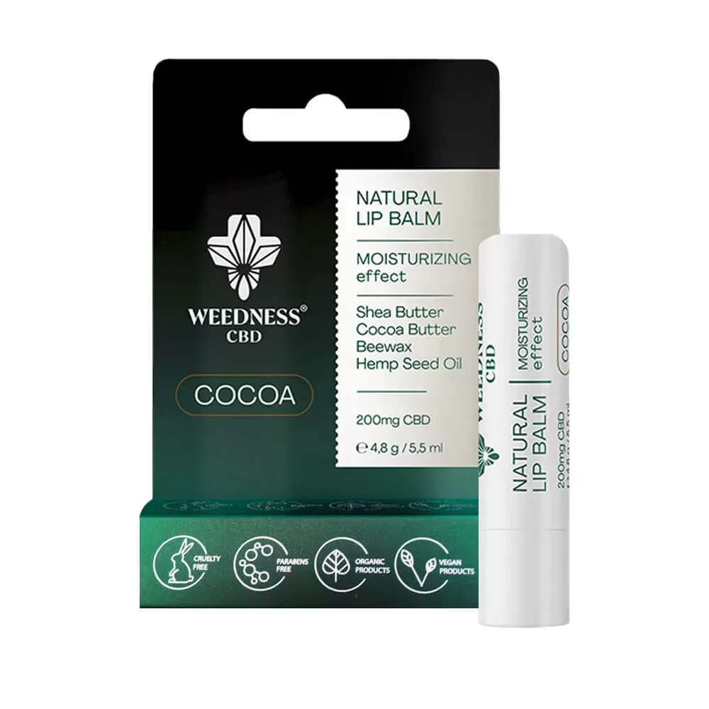 WEEDNESS - BALSAMO LABBRA NATURALE 4% CBD - acquista online su Hemport
