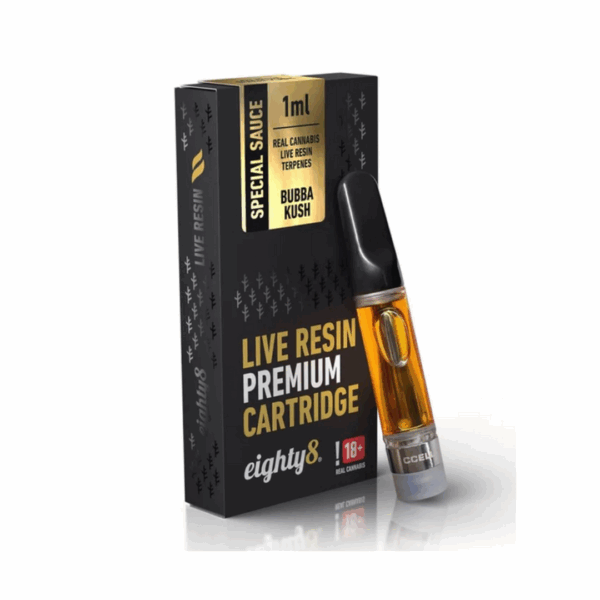 EIGHTY8 - BUBBA KUSH LIVE RESIN 53.04% CBD – CARTUCCIA 1ML