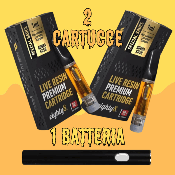 KIT VAPE BATTERIA M3B + 2 CARTUCCE LIVE RESIN 1ML