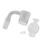 BANGER IN QUARZO CON CARB CAP E TERP PEARLS | 14mm MASCHIO - acquista online su Hemport