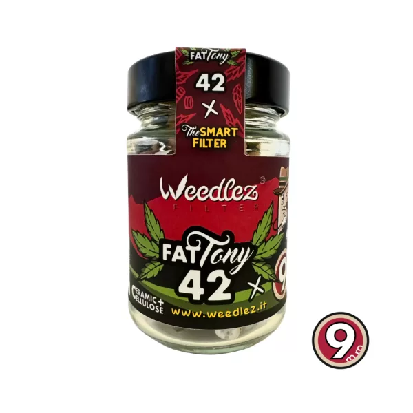 WEEDLEZ - FAT TONY 9MM - FILTRI AI CARBONI ATTIVI 42PZ