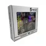 Silver boxed 5-piece set with a clear window showing colorful components inside, labeled Diamond Leaf Boxed Set